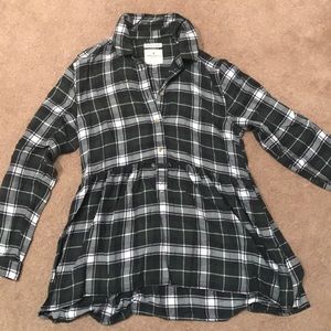 Flannel/peplum top